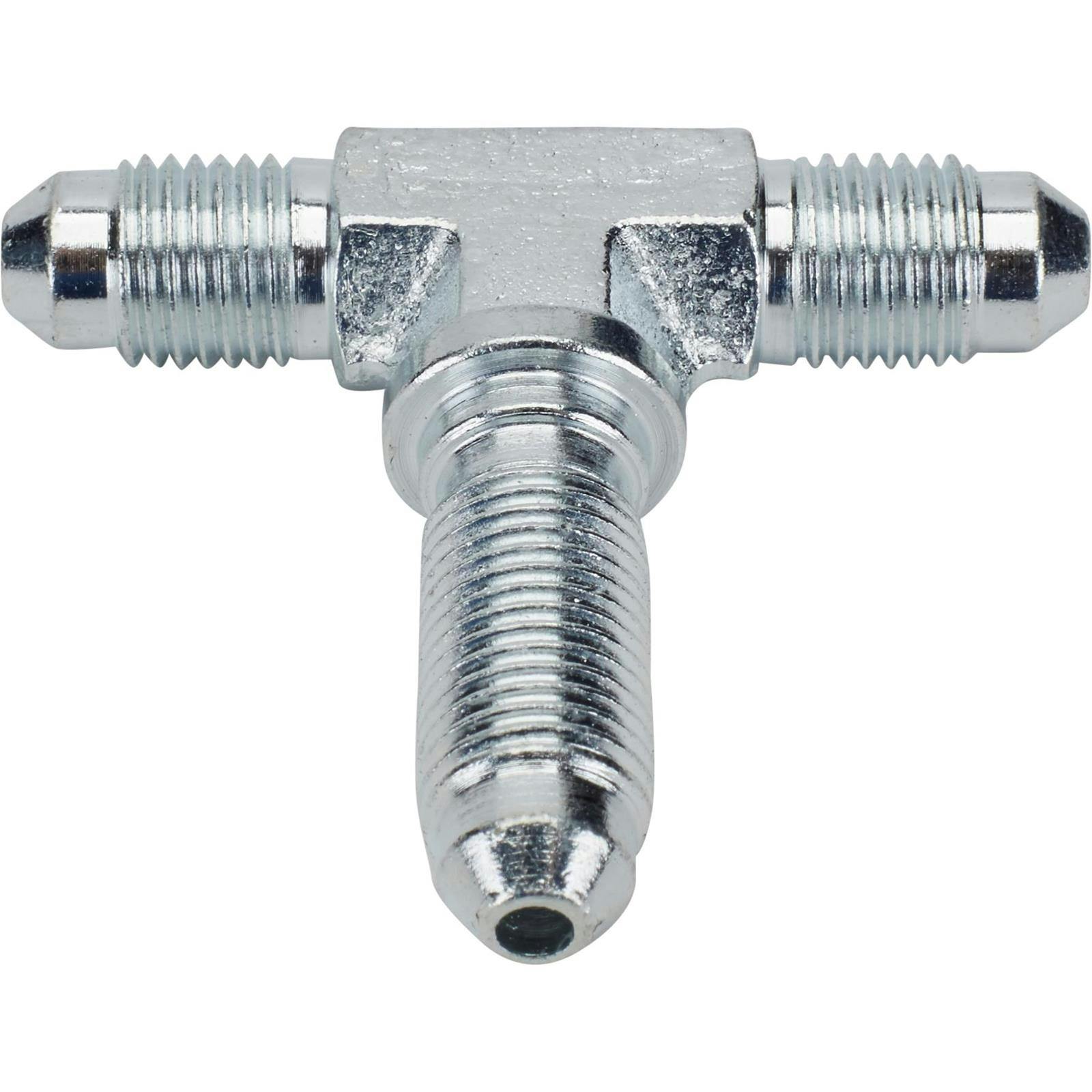 Steel -3 AN Straight Bulkhead Tee Adapter Brake Fitting