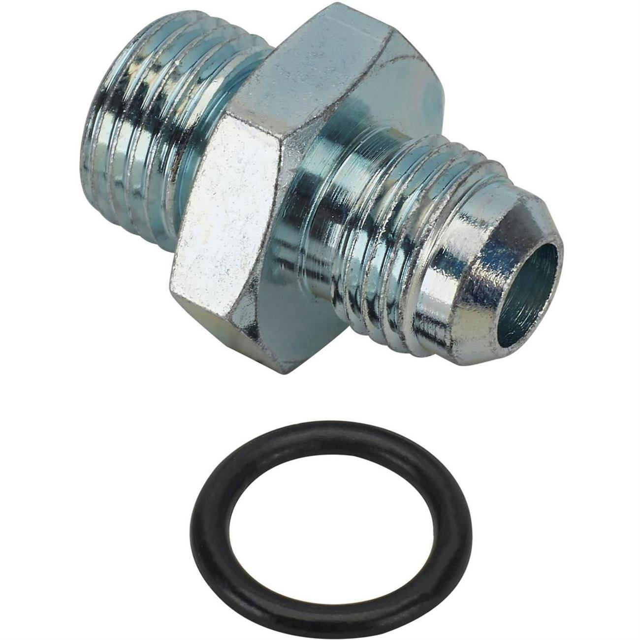 Power Steering Fitting, AN6 to 5/8-18 O-ring