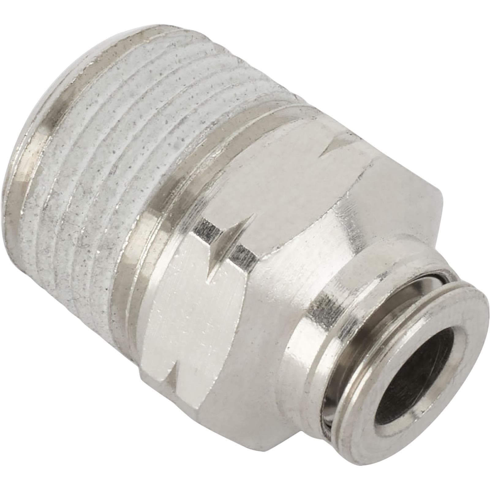 Air Suspension Push-In Tubing Connector Fitting,1/4 Tube to 3/8 In NPT
