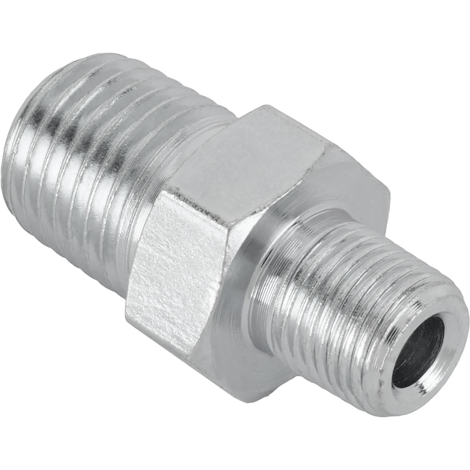 Steel Adapter Fitting, 1/8 Inch Male to 1/4 Inch Male NPT