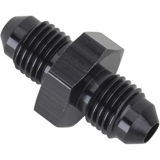 Aluminum Flare Union Adapter Fitting, Black, -4 AN