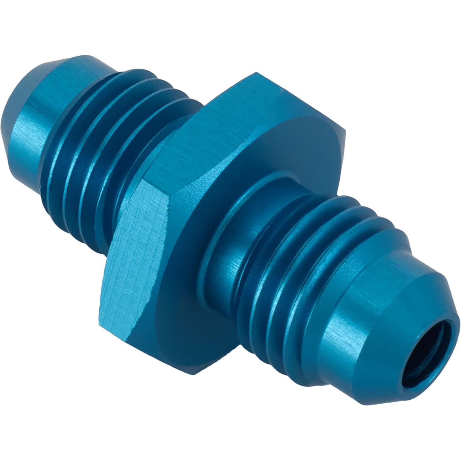Aluminum Flare Union Adapter Fitting, Blue, -4 AN