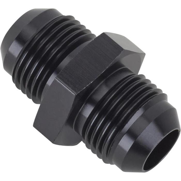 Aluminum Flare Union Adapter Fitting, Black, -10 AN