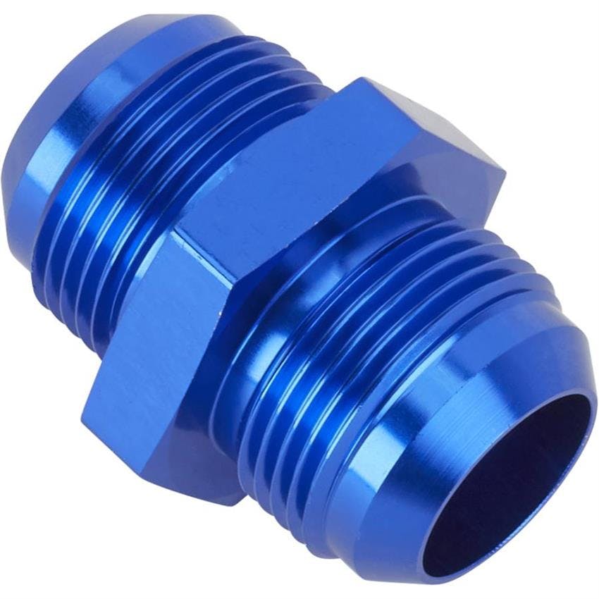 Aluminum Flare Union Adapter Fitting, Blue, -16 AN