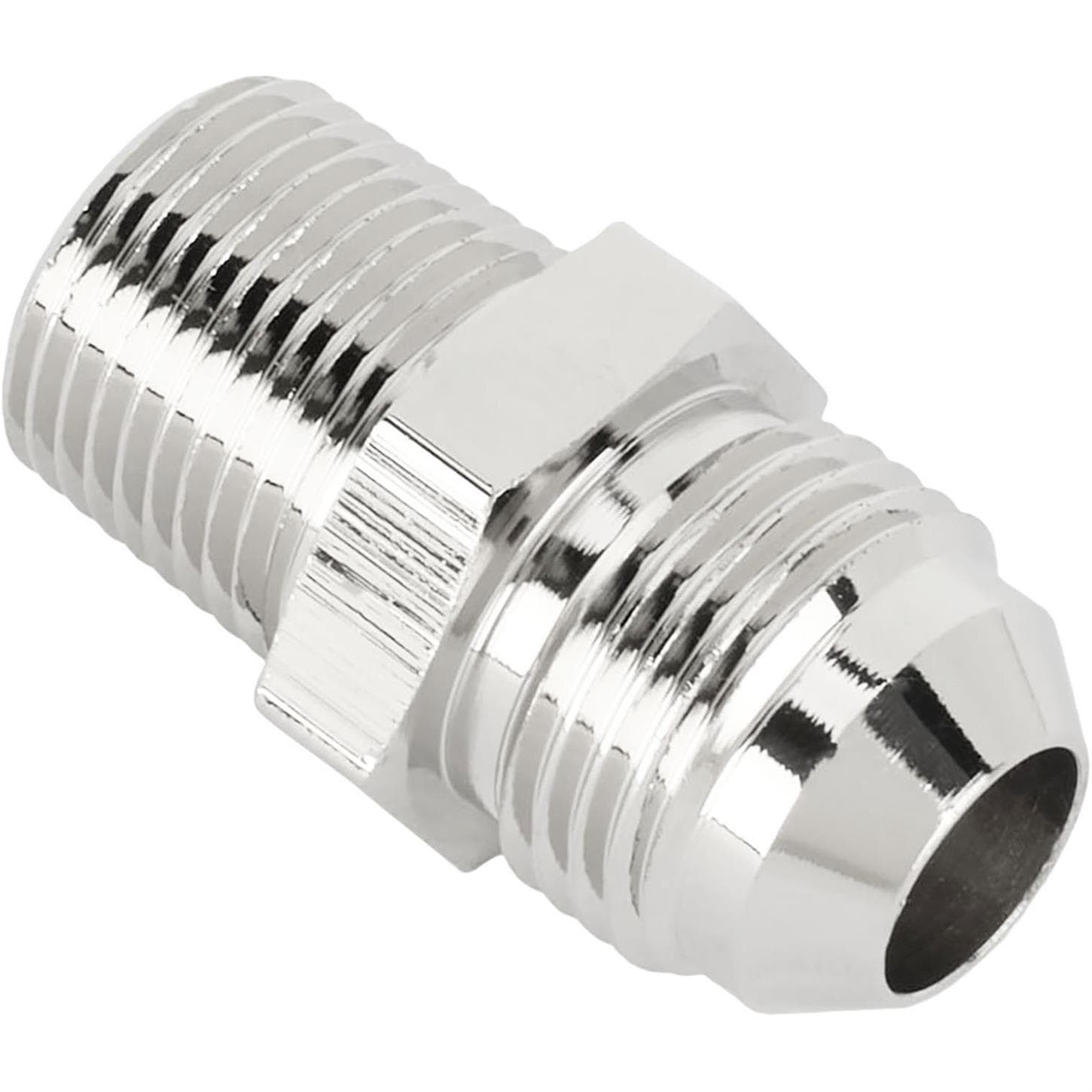 Nickel Straight to Aluminum Pipe Adapter Fitting -8 AN to 3/8 Inch NPT