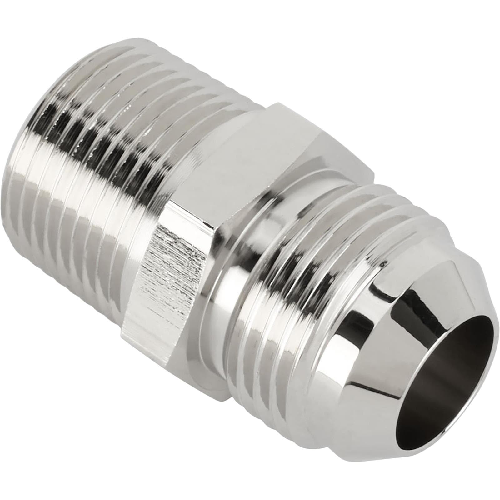 Nickel Straight to Aluminum Pipe Adapter Fitting, -12 AN to 3/4 In NPT