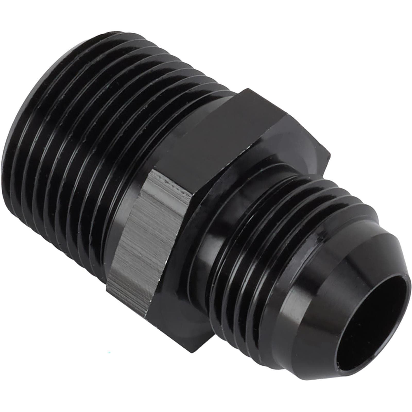 Black Straight -10 AN Flare to 3/4 Inch NPT Pipe Adapter Fitting
