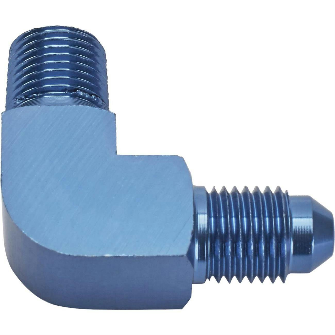 90 Degree Flare Adaptor, AN3 to 1/8 Inch NPT