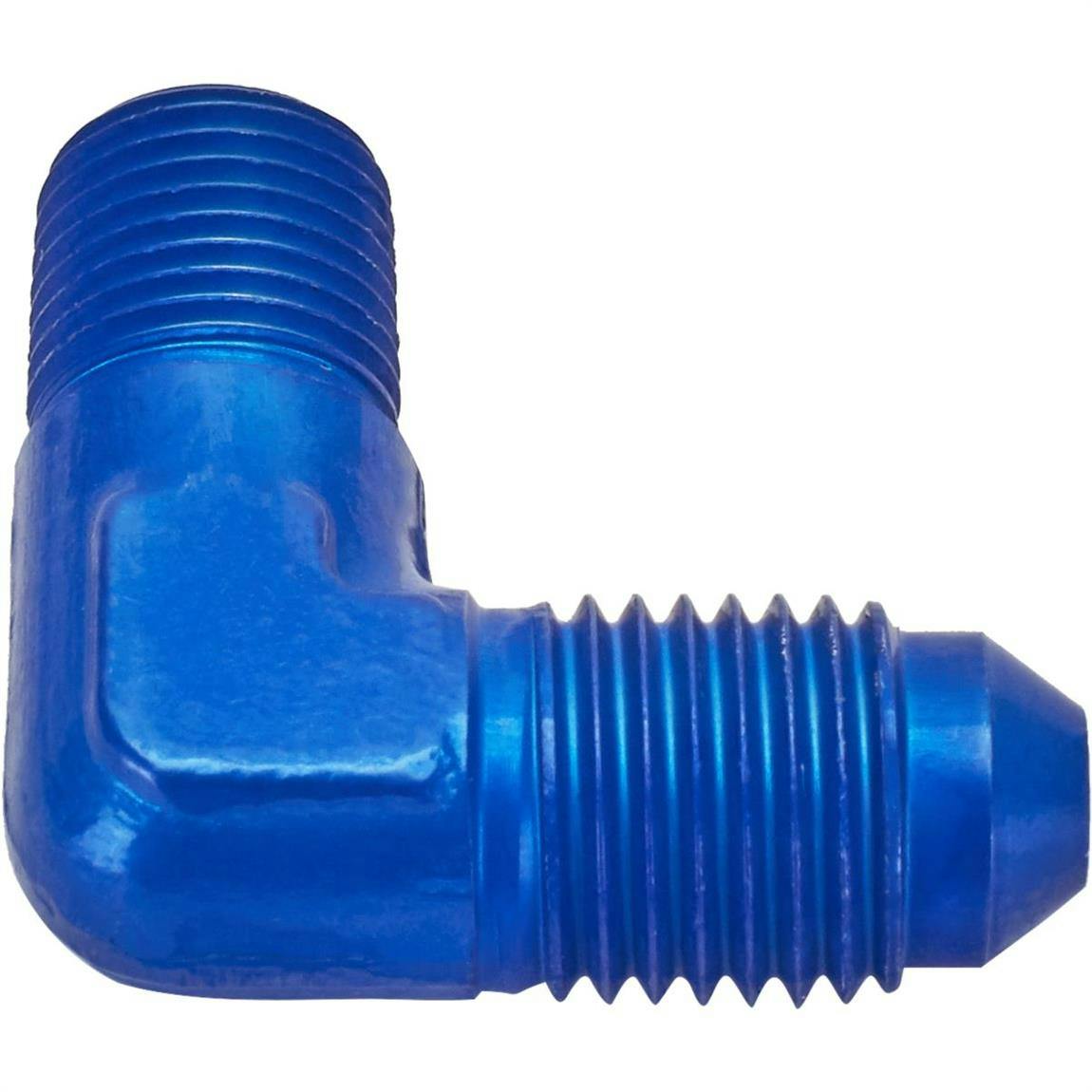 90 Degree Flare Adaptor, AN4 to 1/8 Inch NPT