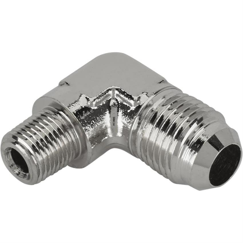 Speedway 90 -6 AN Flare to 1/8 Inch NPT Pipe Adapter Fitting