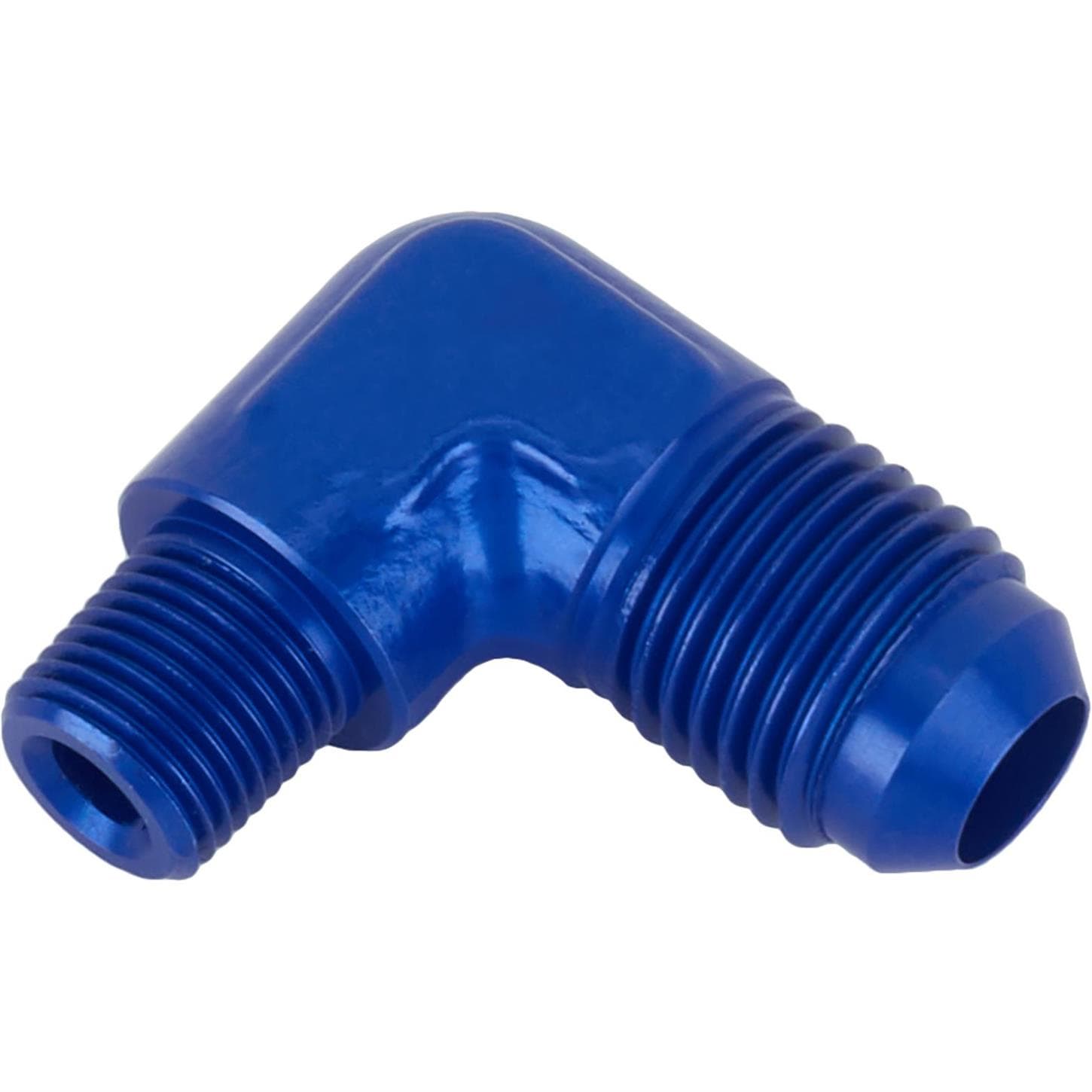 90 Degree Flare Adaptor, AN6 to 1/8 Inch NPT