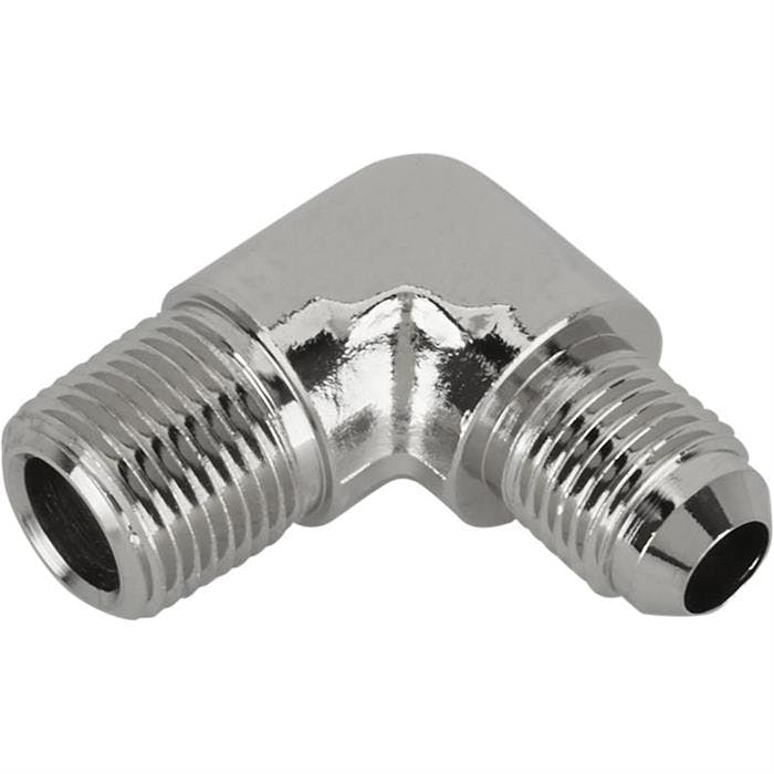 Speedway 90 -6 AN Flare to 3/8 Inch NPT Pipe Adapter Fitting