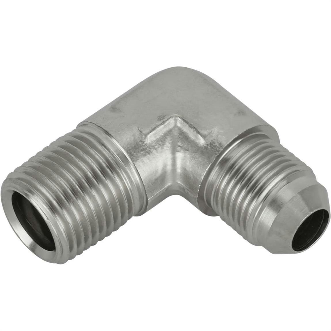 Speedway 90 -8 AN Flare to 1/2 Inch NPT Pipe Adapter Fitting