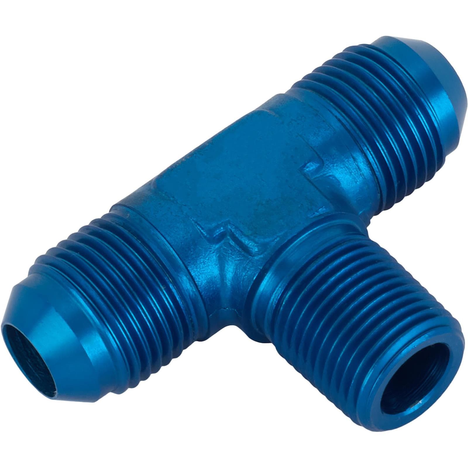 Aluminum Flare to Pipe Tee Adapter Fitting, -8 AN to 3/8 Inch NPT
