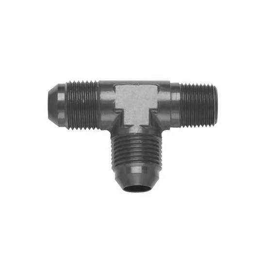 Fragola 482610-BL AN Flare Tee Fitting, -10 AN to 1/2 NPT, Black