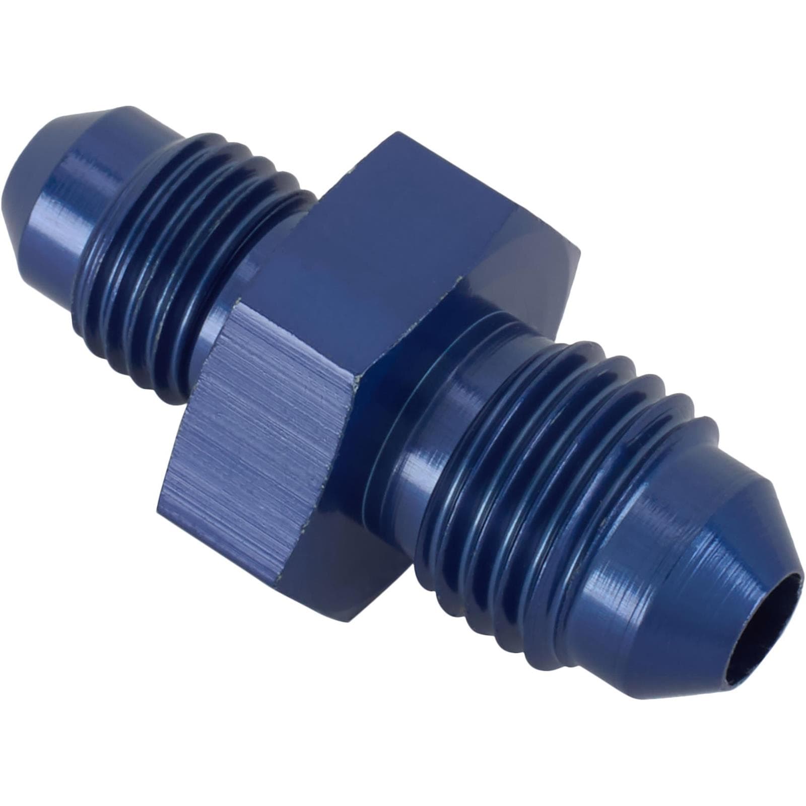 Aluminum Flare Reducer Adapter, Blue, -3 AN to -4 AN