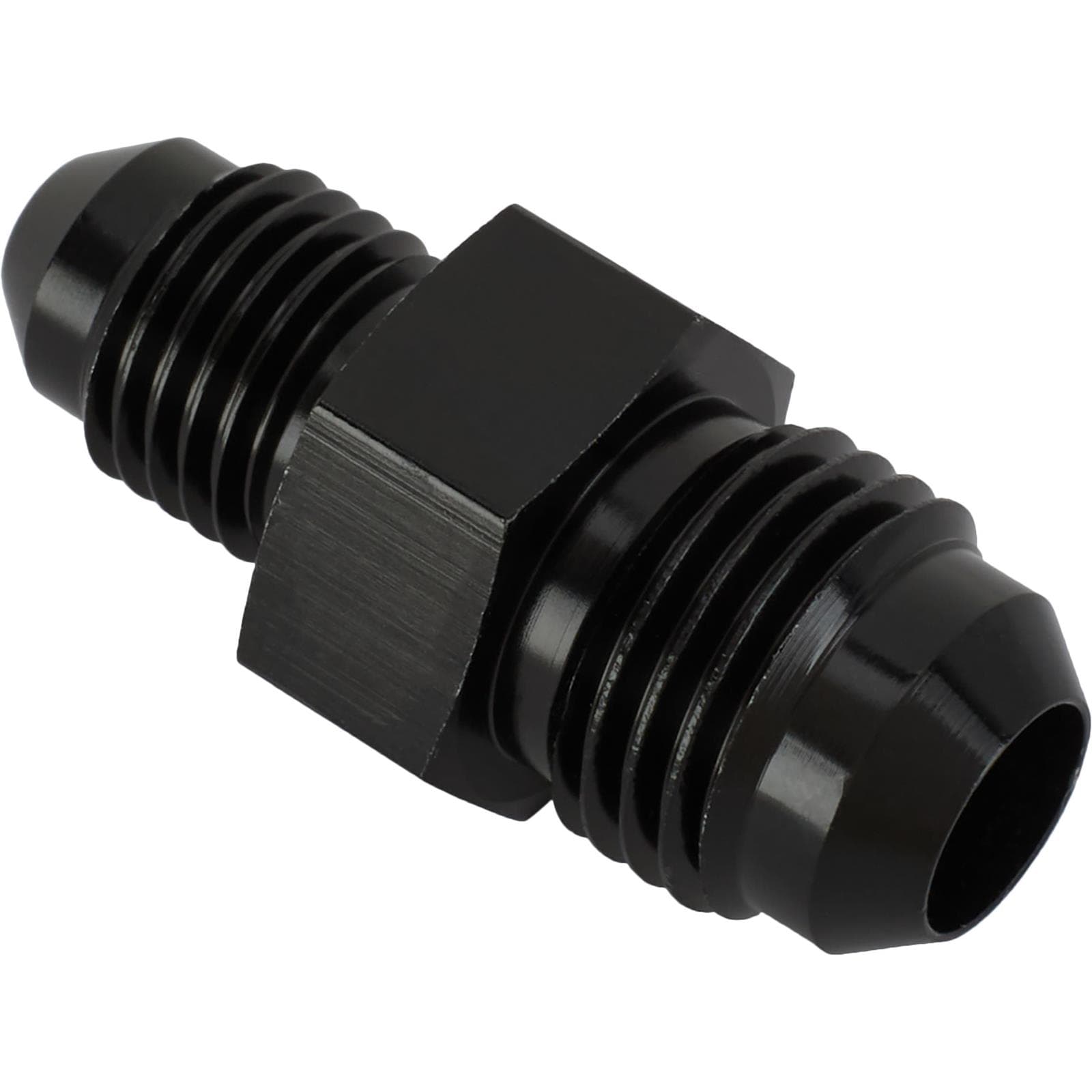 Aluminum Flare Reducer Adapter, Black, -4 AN to -6 AN