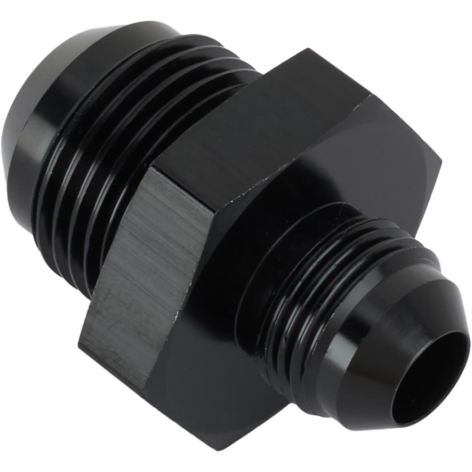 Aluminum Flare Reducer Adapter, Black, -8 AN to -12 AN