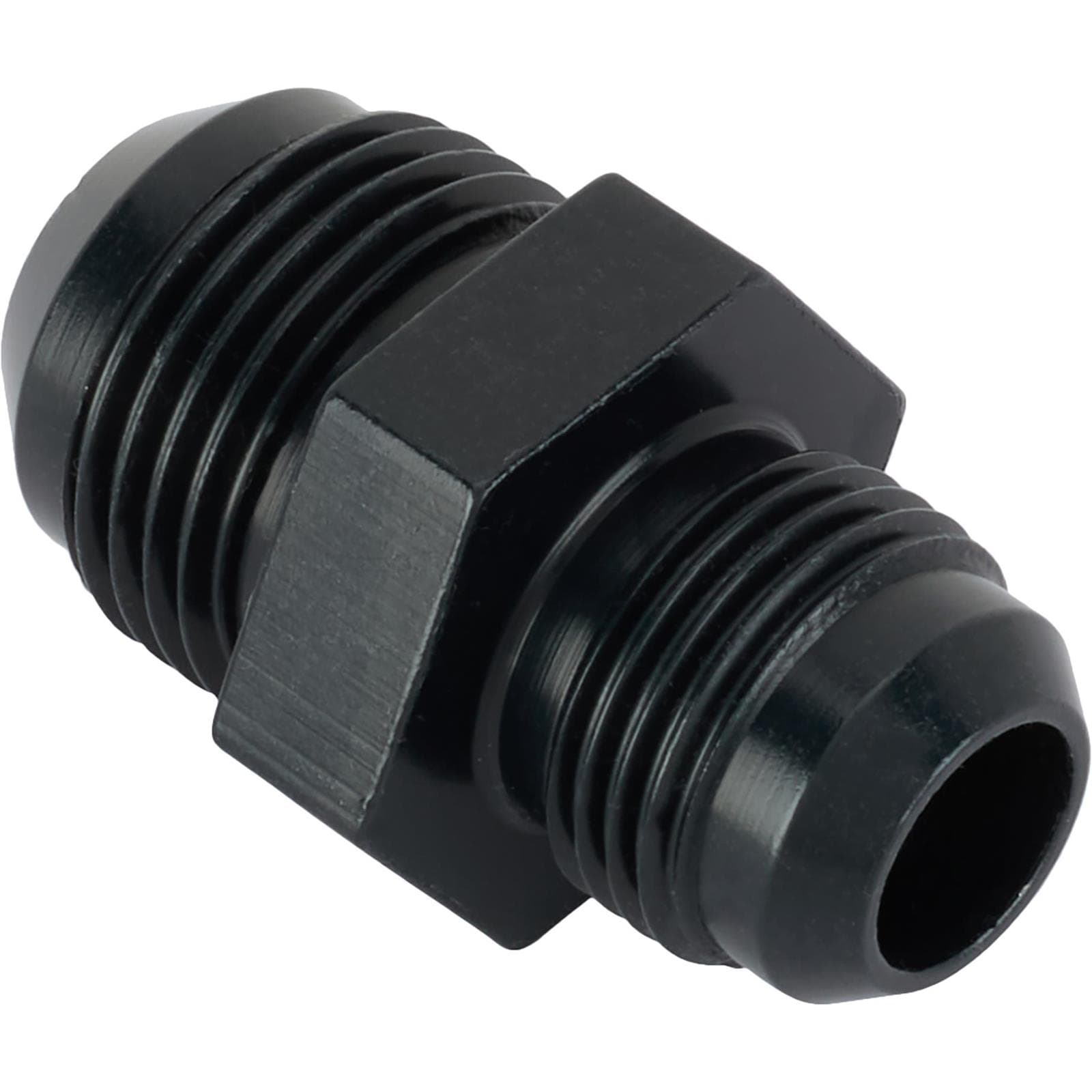 Aluminum Flare Reducer Adapter, Black, -10 AN to -12 AN