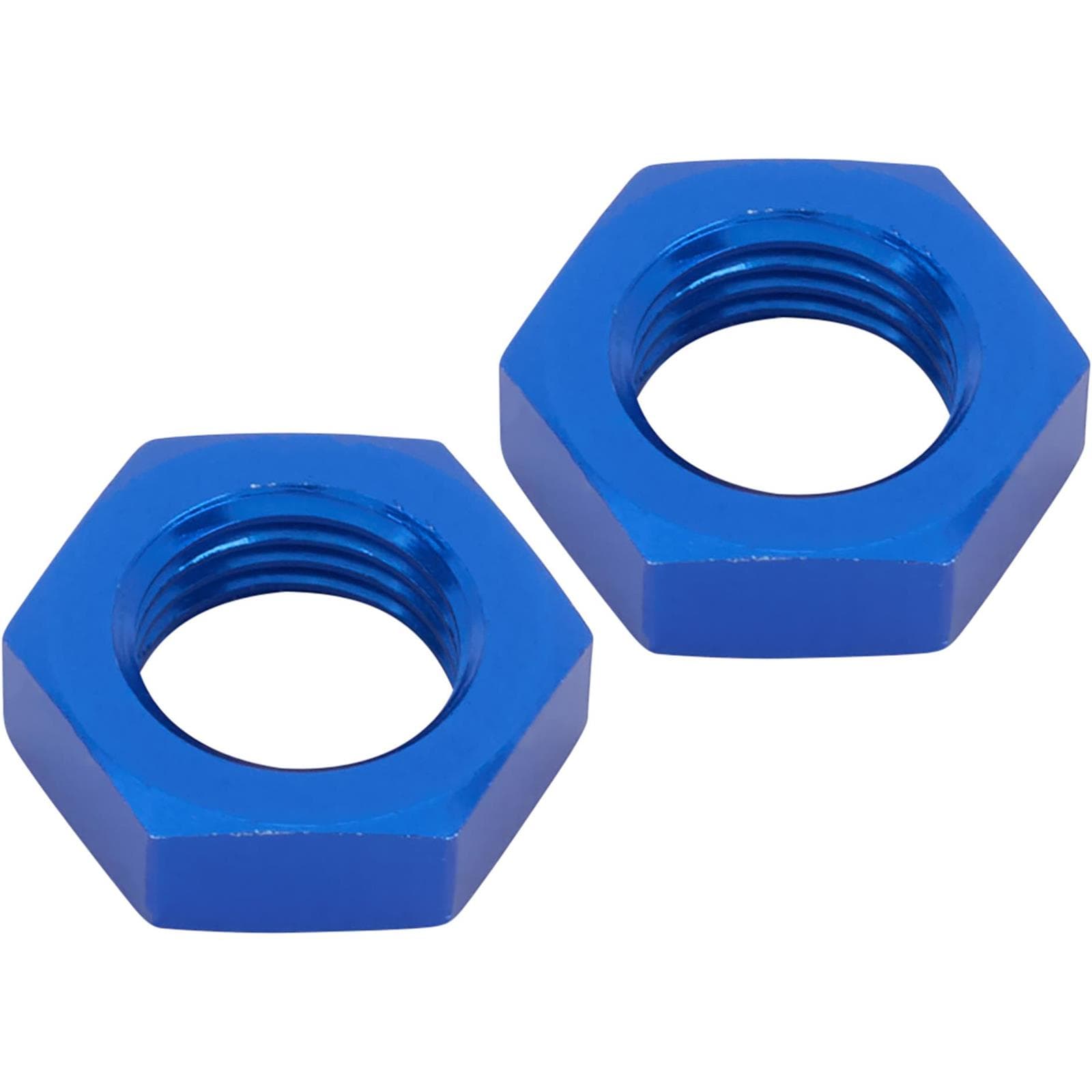 Aluminum Bulkhead Jam Nut, Blue, -6 AN