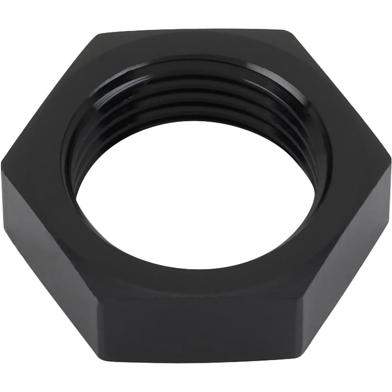 Aluminum Bulkhead Jam Nut, Black, -10 AN