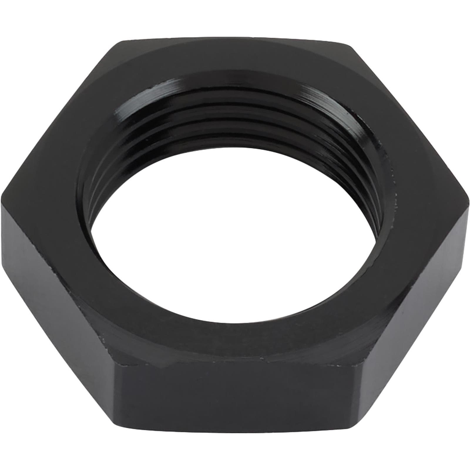 Aluminum Bulkhead Jam Nut, Black, -12 AN