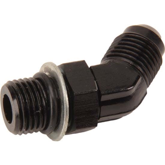Goodridge AN922-06DBLK High-Flow Port Adapter Fitting, -6AN, 45 Degree