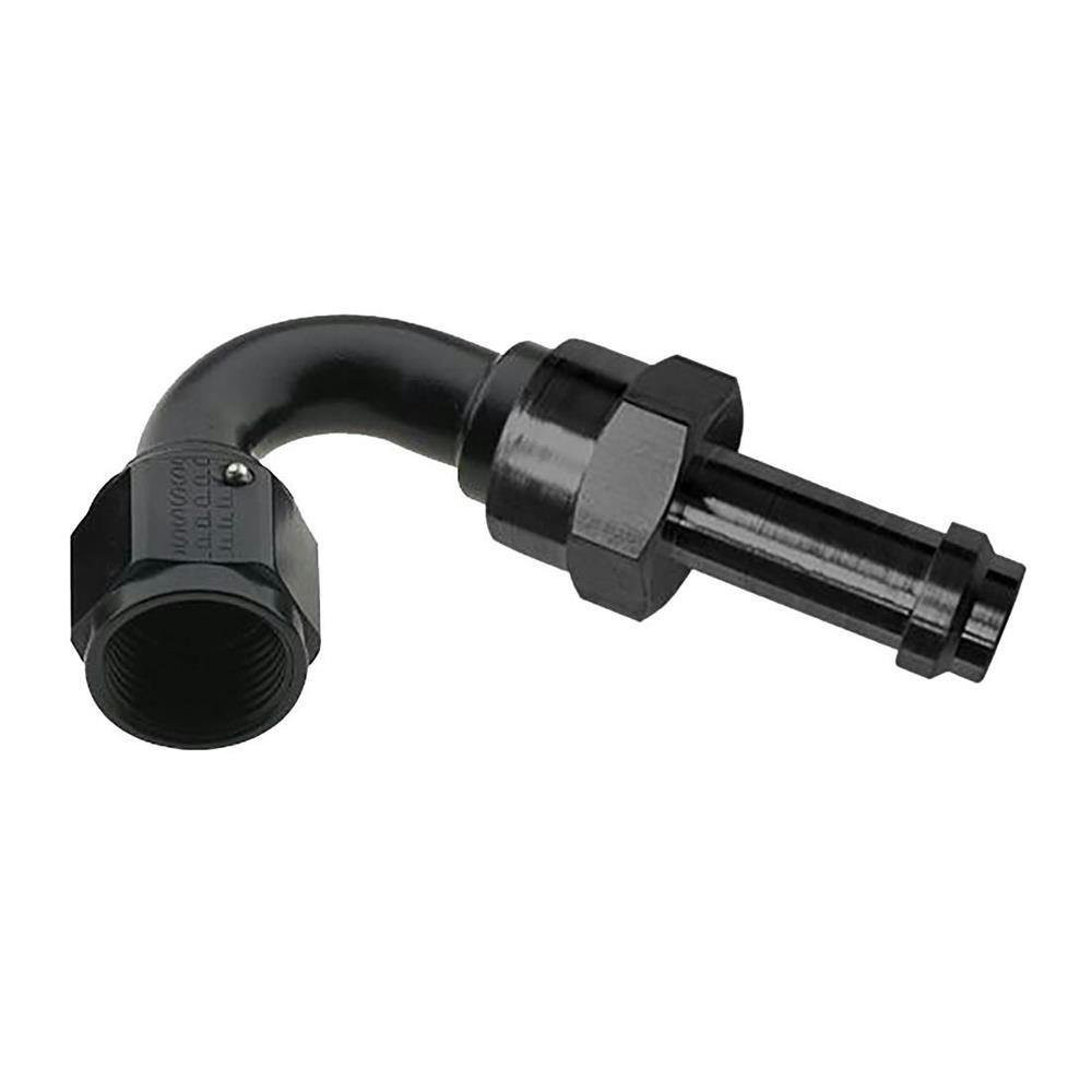 Fragola 751208-BL EZ Street Black Hose End, -8 AN, 120 Degree