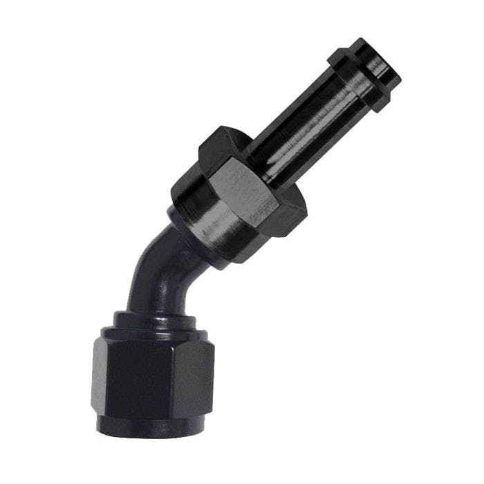 Fragola 754508-BL EZ Street Black Hose End, -8 AN, 45 Degree