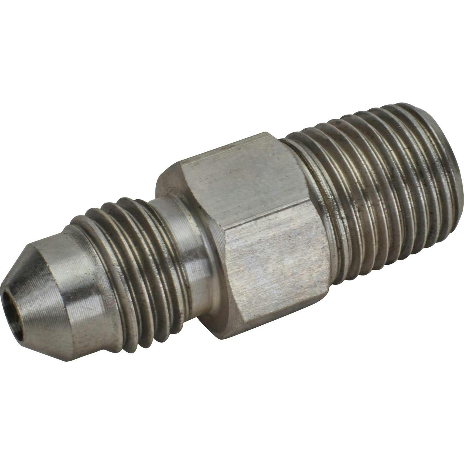 Stainless Steel Straight AN3 to 1/8 Inch NPT Adapter Fitting