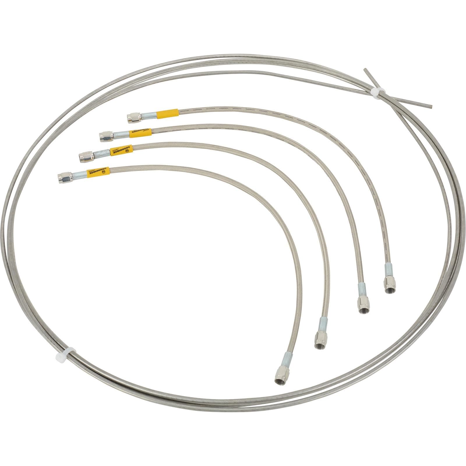 Stainless Steel -3 AN Brake Line Kit, 4-Hose, 40 Ft. Tubing