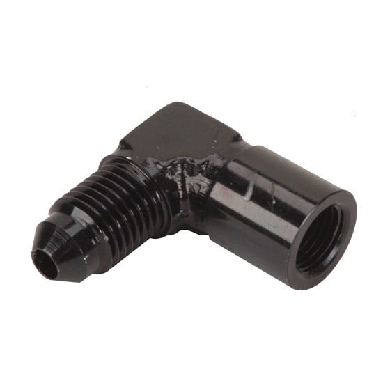 Fragola 495023-BL 90 Black Press Gauge Fitting 1/8 Fem -4 AN Male