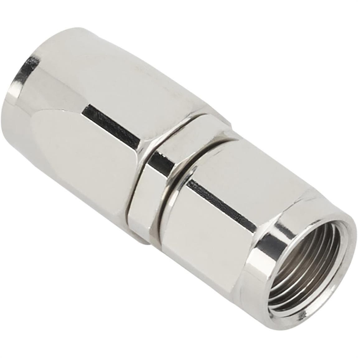 Speedway Full Flow Swivel Hose End Fitting, Straight, Nickel, -6 AN