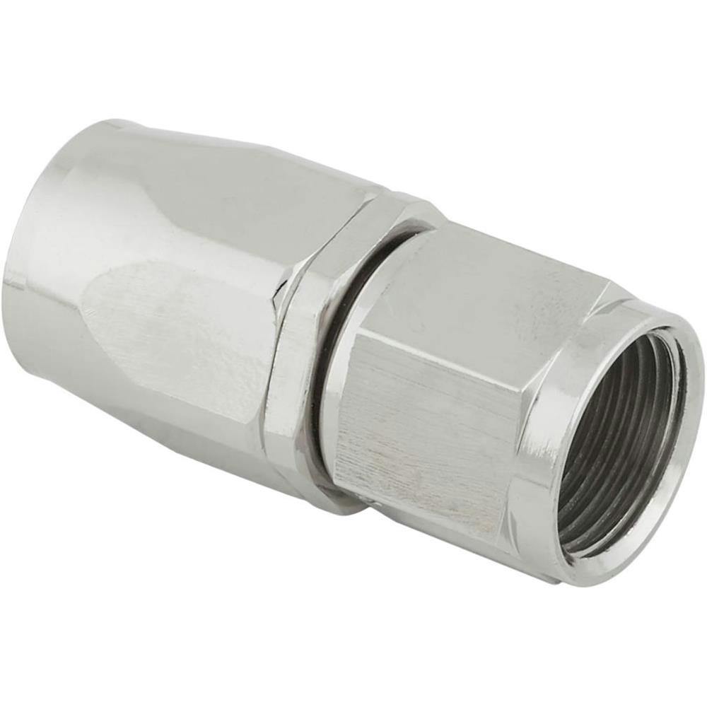 Speedway Full Flow Swivel Hose End Fitting, Straight, Nickel, -10 AN