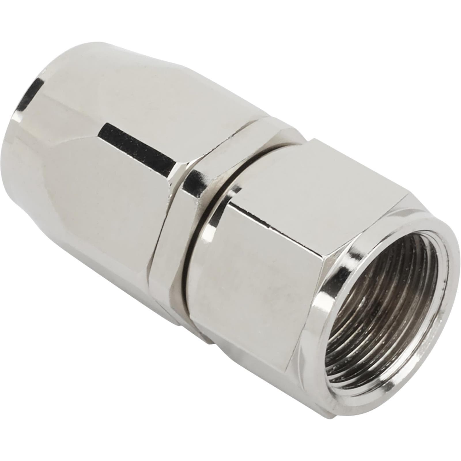 Speedway Full Flow Swivel Hose End Fitting, Straight, Nickel, -12 AN