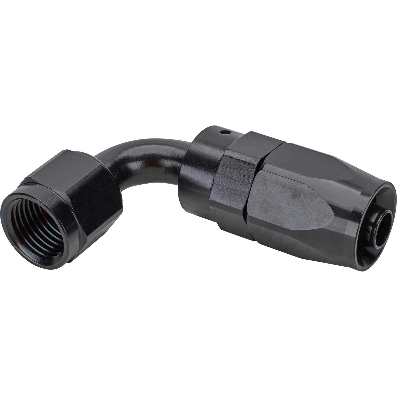 Speedway Full Flow Swivel Hose End Fitting, 90 Degree, Anodized, -6 AN