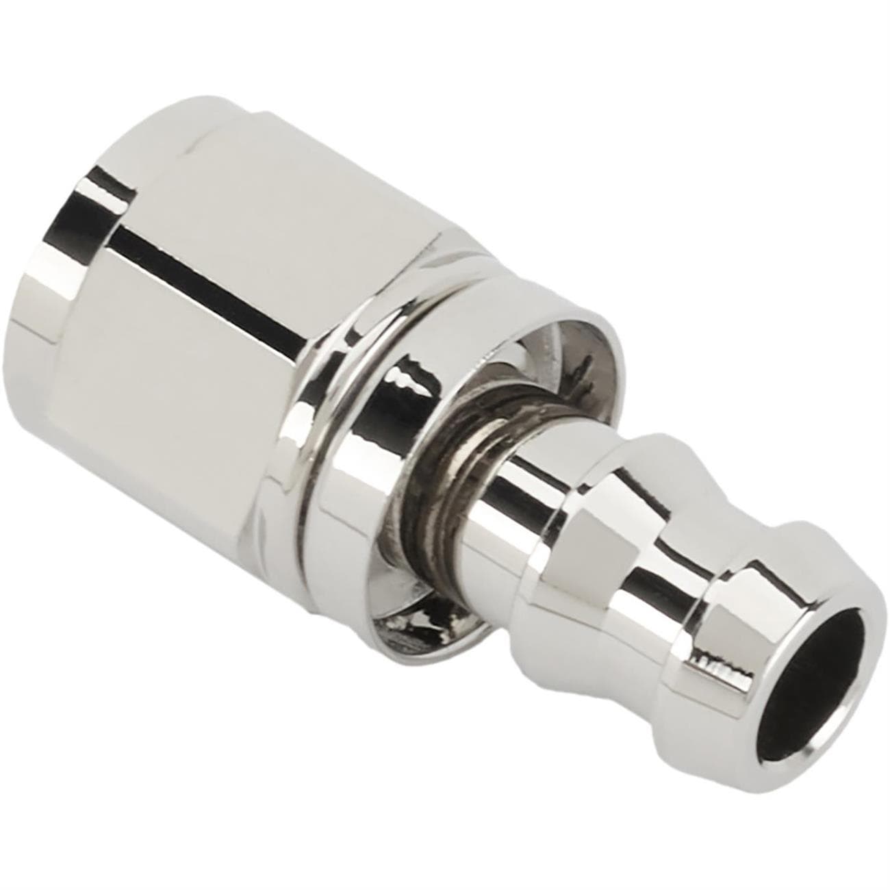 Straight Socketless Push-On Hose End, Nickel, -8 AN