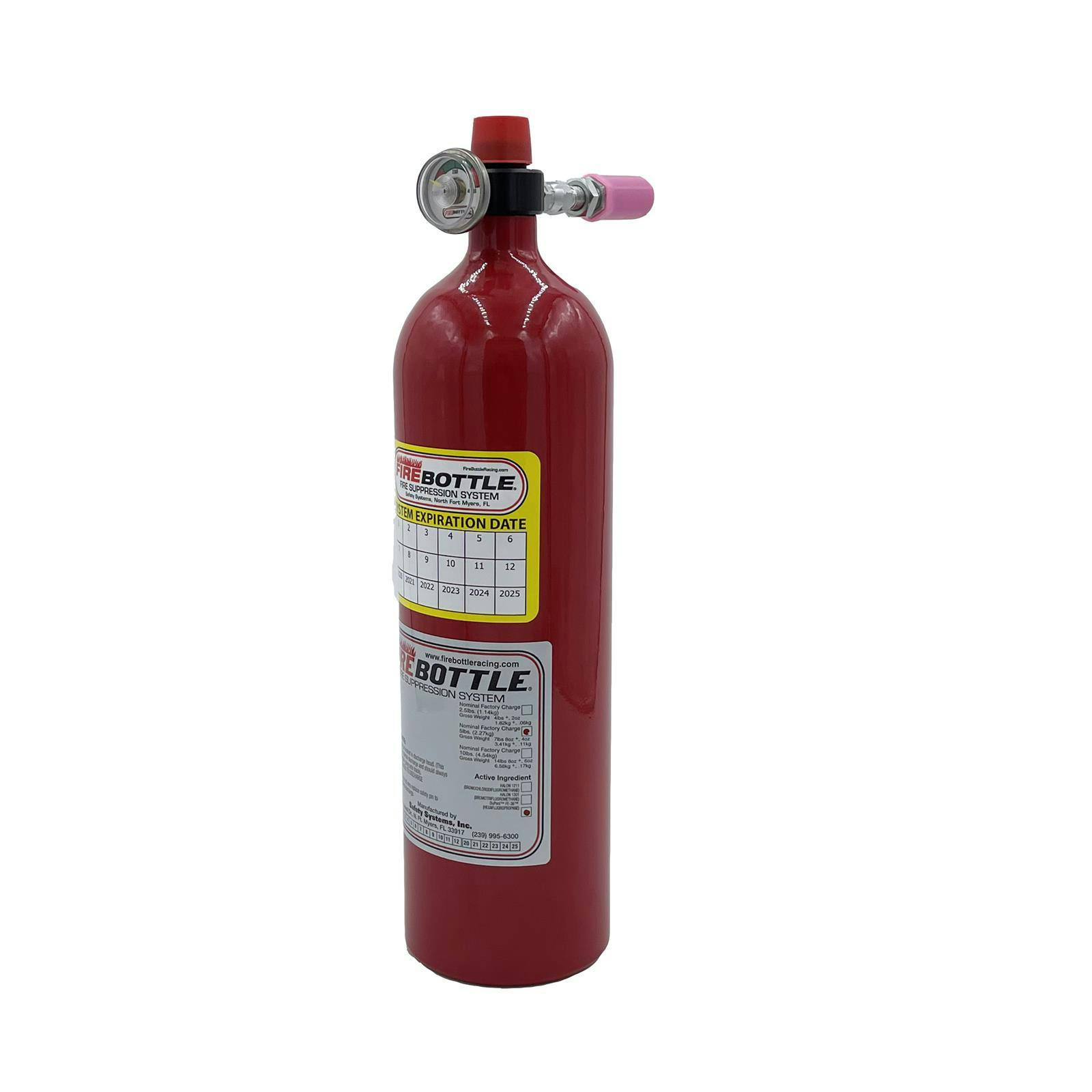 Fire Bottle AMSC-500S Pull System W/O Hose Spare Bottle, 5 Lbs.