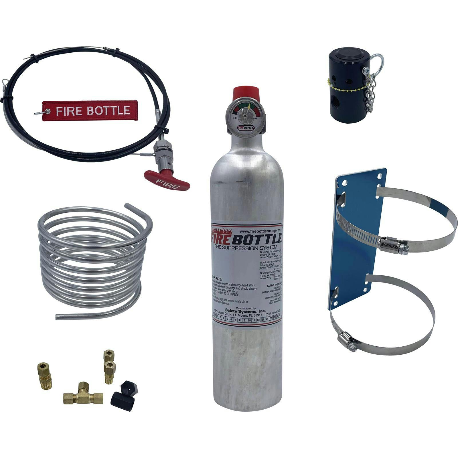 Fire Bottle RC-250 Sprint Car Fire Suppression System, 2.5 Lbs.