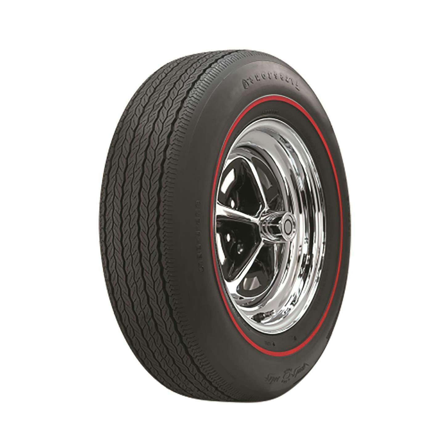 Firestone 62500 Wide Oval Tire, Redline, FR70-15