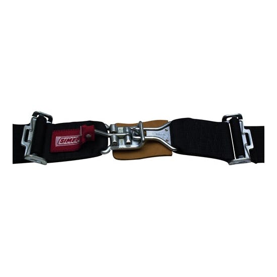 Simpson 29002BK Black Wrap-Around Lap Belt, Latch & Link, Pull Up