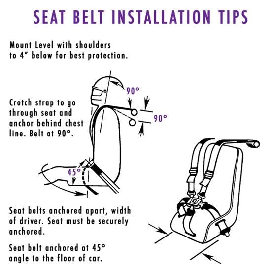 Simpson 6-Point Harness, Cam-Lock Pull-Up Seat Belt Set