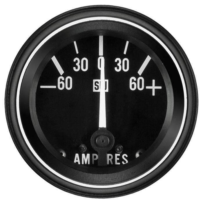 Stewart Warner 284-A HD Ammeter Gauge, 2-1/16 Inch, 60-0-60 Amps