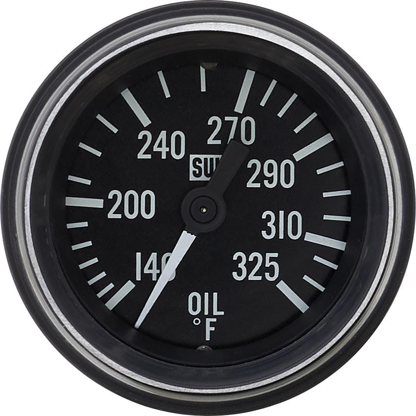 Stewart Warner 284-C72 HD 2-1/16 In. Oil Temperature Gauge, Mechanical