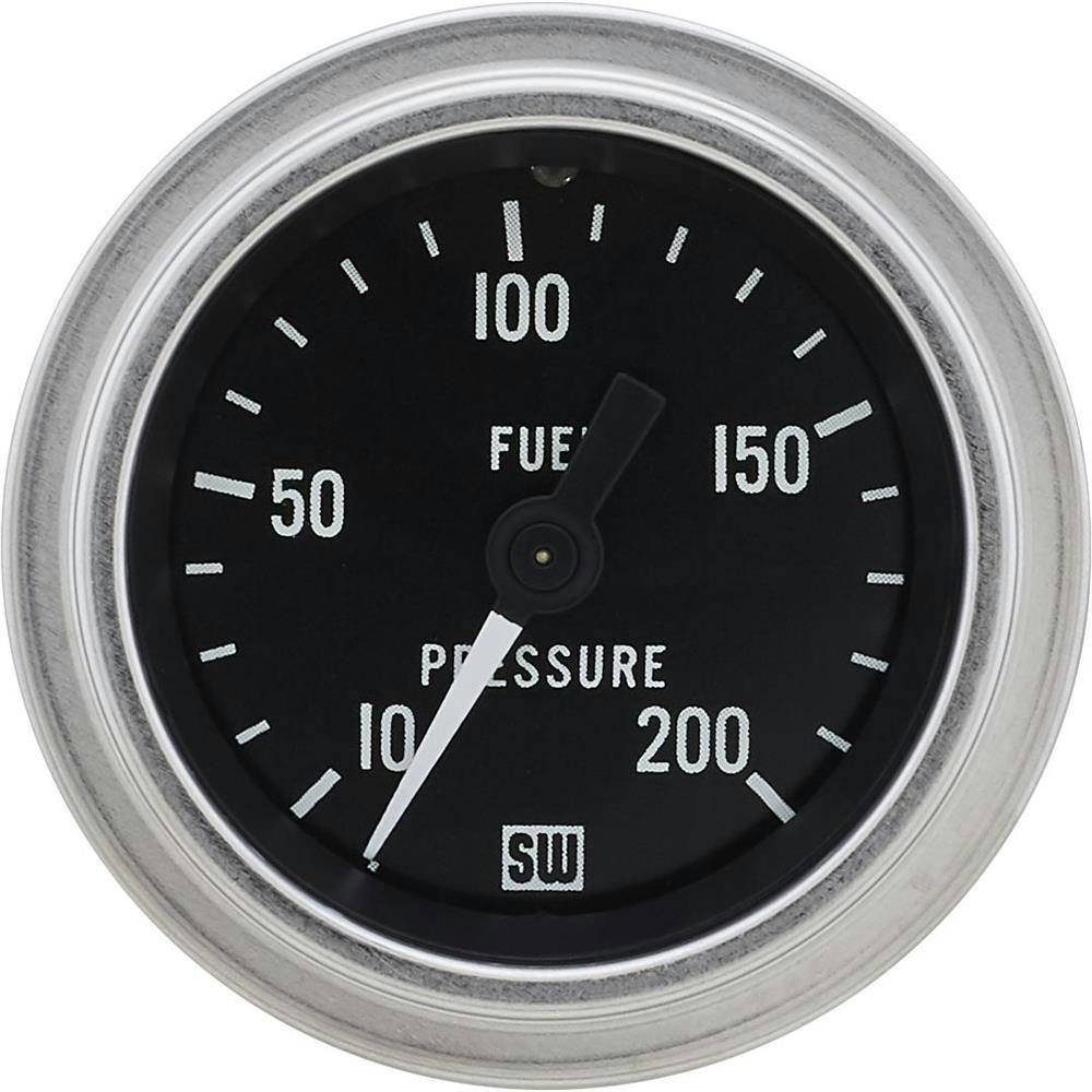 Stewart Warner 82325 Deluxe 2-1/16 Mech Fuel Pressure Gauge 10-200 PSI