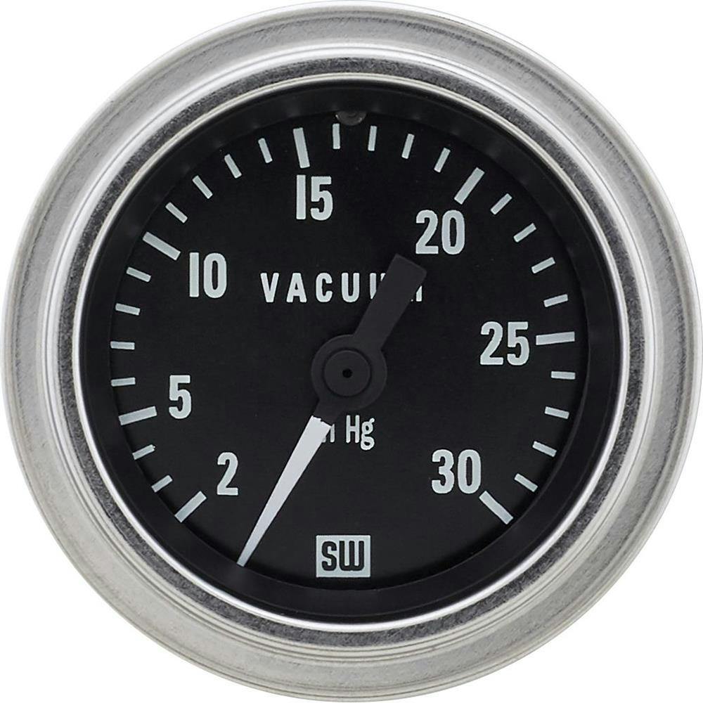Stewart Warner 82328 Deluxe Vacuum Gauge, Mechanical, 2-1/16 Inch