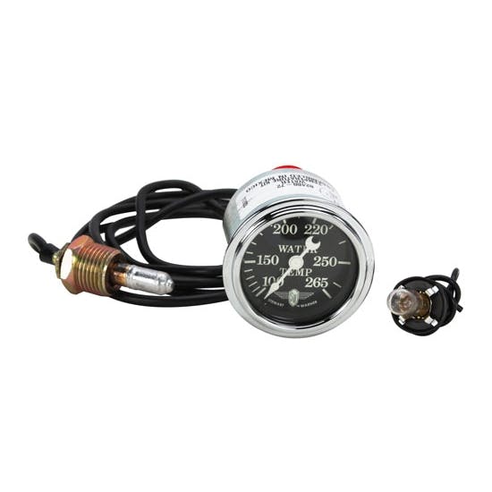 Stewart Warner 82480-72 Wings Mechanical Water Temp Gauge, Black