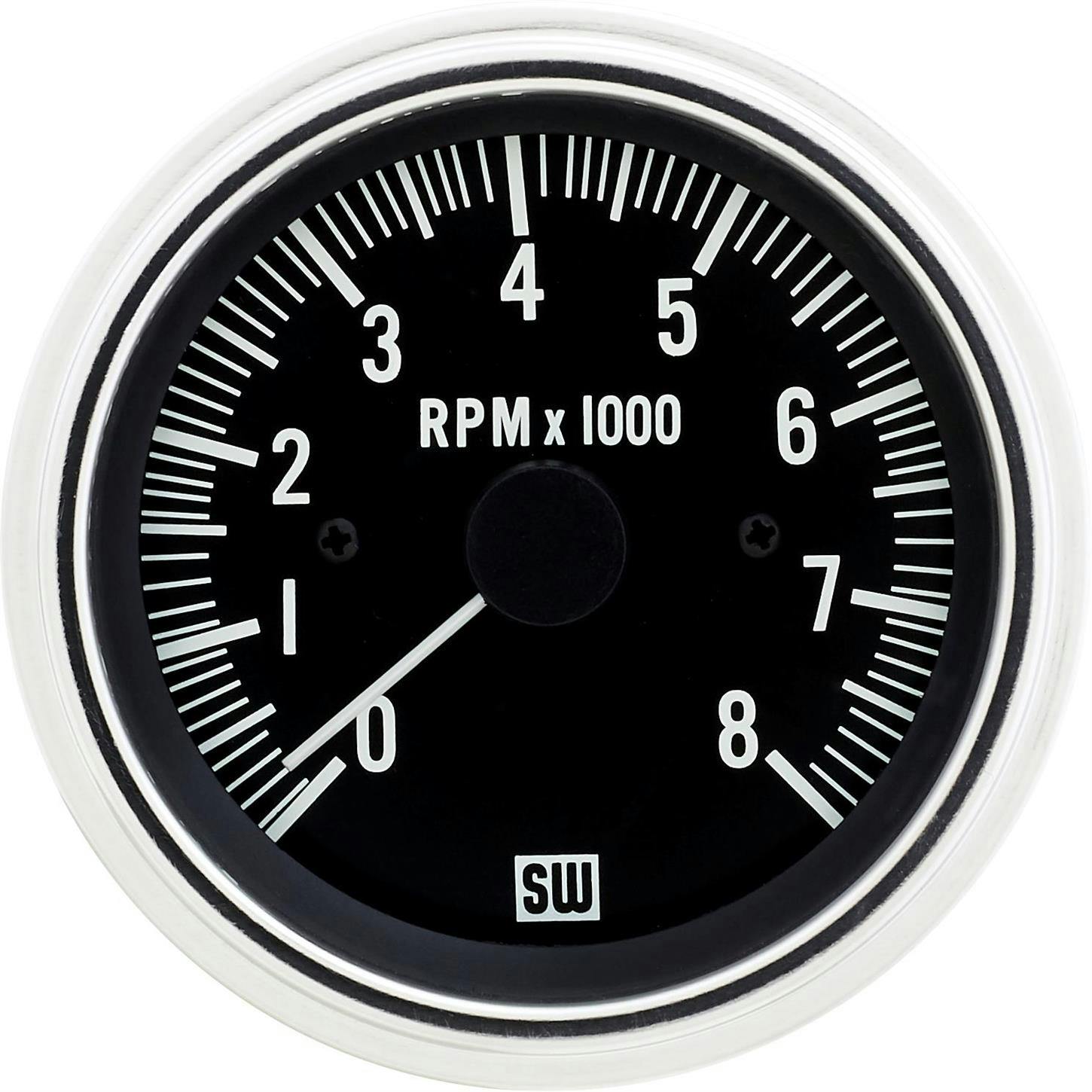 Stewart Warner 82170 Deluxe Tachometer, Electric, 3-3/8 Inch