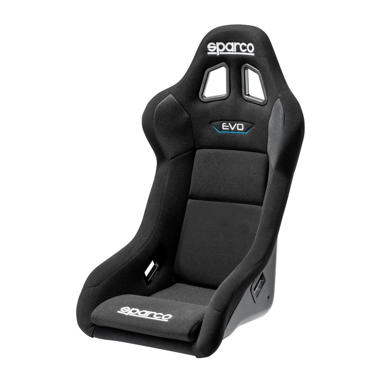 Sparco Evo QRT Competition Seat, Fiberglass, Black, Cloth, FIA