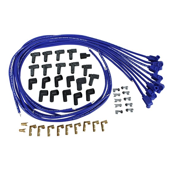 Taylor 70650 8mm Spark Plug Wires, 90 Deg Boot, Wire Core, Blue